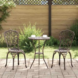 Ensemble bistro de jardin 3 pcs Bronze Aluminium 523658523658
