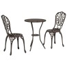 Ensemble bistro de jardin 3 pcs Bronze Aluminium 523658523658