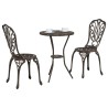 Ensemble bistro de jardin 3 pcs Bronze Aluminium 523658523658