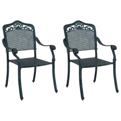 Chaise de jardin 2 pcs Vert 64 x 62 x 93cm Aluminium 523659523659