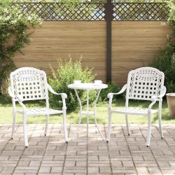 Chaise de jardin 2 pcs Blanc 55 x 56,5 x 91cm Aluminium 523662523662