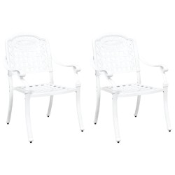 Chaise de jardin 2 pcs Blanc 55 x 56,5 x 91cm Aluminium 523662523662