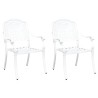 Chaise de jardin 2 pcs Blanc 55 x 56,5 x 91cm Aluminium 523662523662