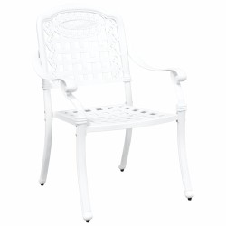 Chaise de jardin 2 pcs Blanc 55 x 56,5 x 91cm Aluminium 523662523662