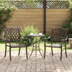 Chaise de jardin 2 pcs Bronze 56 x 55 x 92,5 cm Aluminium 523664523664