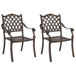 Chaise de jardin 2 pcs Bronze 56 x 55 x 92,5 cm Aluminium 523664523664
