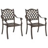 Chaise de jardin 2 pcs Bronze 56 x 55 x 92,5 cm Aluminium 523664523664