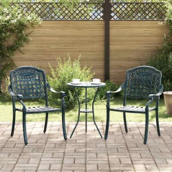 Chaise de jardin 2 pcs Vert 55 x 56,5 x 91cm Aluminium 523665523665