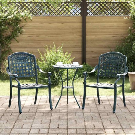 Chaise de jardin 2 pcs Vert 55 x 56,5 x 91cm Aluminium 523665523665