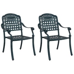 Chaise de jardin 2 pcs Vert 55 x 56,5 x 91cm Aluminium 523665523665