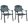 Chaise de jardin 2 pcs Vert 55 x 56,5 x 91cm Aluminium 523665523665