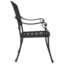 Chaise de jardin 2 pcs Noir 55 x 56,5 x 91cm Aluminium 523666523666