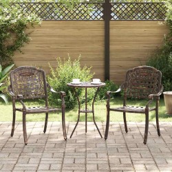 Chaise de jardin 2 pcs Bronze 55 x 56,5 x 91cm Aluminium 523668523668