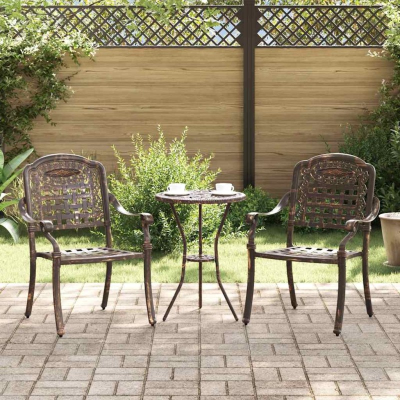 Chaise de jardin 2 pcs Bronze 55 x 56,5 x 91cm Aluminium 523668523668