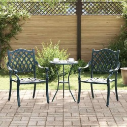 Chaise de jardin 2 pcs Vert 56 x 55 x 92,5 cm Aluminium 523670523670
