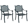 Chaise de jardin 2 pcs Vert 56 x 55 x 92,5 cm Aluminium 523670523670