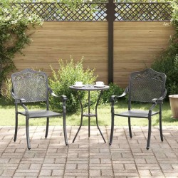 Chaise de jardin 2 pcs Noir 55 x 55 x 92,5cm Aluminium 523671523671