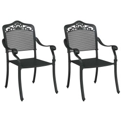 Chaise de jardin 2 pcs Noir 55 x 55 x 92,5cm Aluminium 523671523671