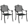 Chaise de jardin 2 pcs Noir 55 x 55 x 92,5cm Aluminium 523671523671