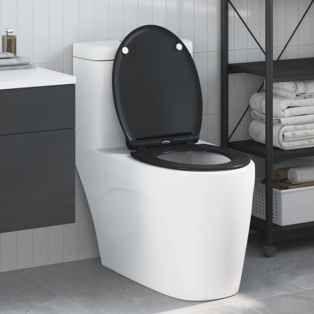 Siège de toilette Noir 47 x 37,5 x 3,8 cm Duroplast 523675523675