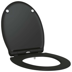 Siège de toilette Noir 47 x 37,5 x 3,8 cm Duroplast 523675523675