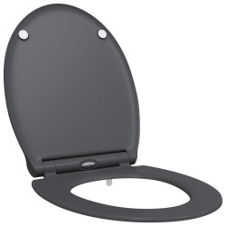 Siège de toilette Anthracite 47 x 37,5 x 3,8 cm Duroplast 523677523677