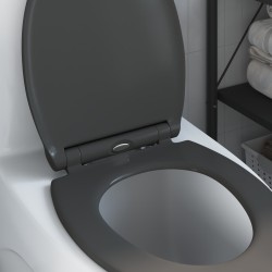Siège de toilette Anthracite 47 x 37,5 x 3,8 cm Duroplast 523677523677