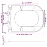 Siège de toilette Noir 47,5 x 35 x 3,6 cm Duroplast 523679523679