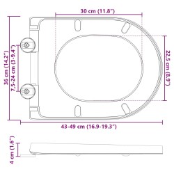 Siège de toilette Anthracite 49 x 36 x 4 cm Duroplast 523684523684
