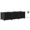 Cache-pot de jardin 3 pcs Noir Plastique 523698523698