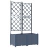 Cache-pot de jardin 2 pcs Gris 80 x 40 x 143 cm Plastique 523699523699