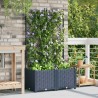 Cache-pot de jardin 2 pcs Gris 80 x 40 x 143 cm Plastique 523699523699