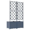 Cache-pot de jardin 2 pcs Gris 80 x 40 x 143 cm Plastique 523699523699