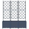 Cache-pot de jardin 3 pcs Gris 120 x 40 x 143 cm Plastique 523702523702