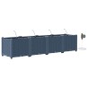 Cache-pot de jardin 4 pcs Gris 160 x 40 x 37,5 cm Plastique 523705523705