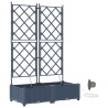 Cache-pot de jardin 2 pcs Gris 80 x 40 x 126 cm Plastique 523706523706