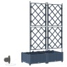 Cache-pot de jardin 2 pcs Gris 80 x 40 x 126 cm Plastique 523706523706