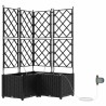Cache-pot de jardin 3 pcs Noir Plastique 523707523707