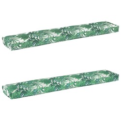 Set de coussins de palette 2 pcs Motif feuille 200 x 40 x 8 cm 523711523711