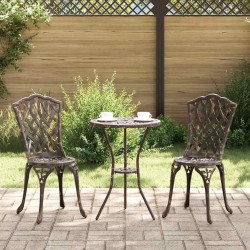 Ensemble bistro de jardin 3 pcs Bronze Aluminium 523714523714
