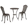 Ensemble bistro de jardin 3 pcs Bronze Aluminium 523714523714