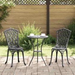 Ensemble bistro de jardin 3 pcs Noir Aluminium 523715523715