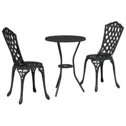 Ensemble bistro de jardin 3 pcs Noir Aluminium 523715523715