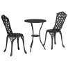 Ensemble bistro de jardin 3 pcs Noir Aluminium 523715523715