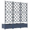 Cache-pot de jardin 3 pcs Gris 120 x 40 x 125,5 cm Plastique 523716523716