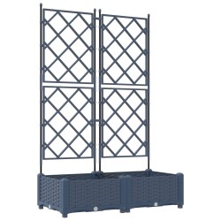 Cache-pot de jardin 2 pcs Gris 80 x 40 x 125,5 cm Plastique 523717523717