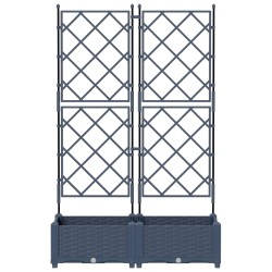 Cache-pot de jardin 2 pcs Gris 80 x 40 x 125,5 cm Plastique 523717523717