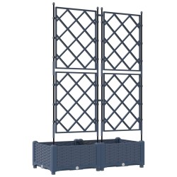 Cache-pot de jardin 2 pcs Gris 80 x 40 x 125,5 cm Plastique 523717523717