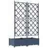 Cache-pot de jardin 2 pcs Gris 80 x 40 x 125,5 cm Plastique 523717523717