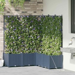 Cache-pot de jardin Gris 40 x 40 x 125,5 cm Plastique 523718523718